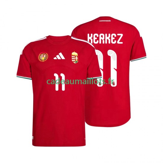 Hongrie Maillot avec flocage Kerkez 11 Domicile Coupe du Monde 2026 ,Homme MC