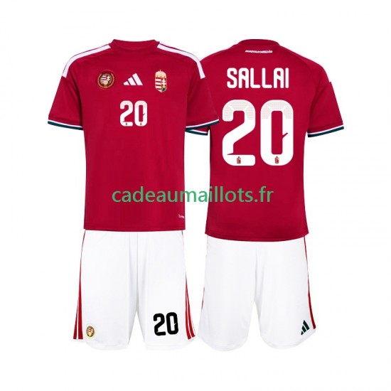 Hongrie Maillot avec flocage Sallai 20 Domicile Coupe du Monde 2026 ,Tenue Enfant MC