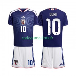 Japon Maillot avec flocage Ritsu Doan 10 Domicile Coupe du Monde 2026 ,Tenue Enfant MC
