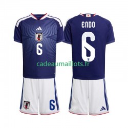 Japon Maillot avec flocage Wataru Endo 6 Domicile Coupe du Monde 2026 ,Tenue Enfant MC