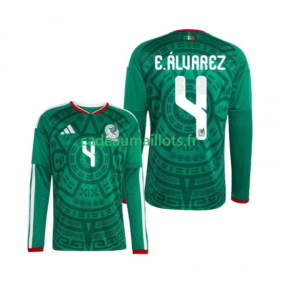 Mexique Maillot avec flocage Edson Alvarez 4 Domicile Coupe du Monde 2026 ,Homme ML