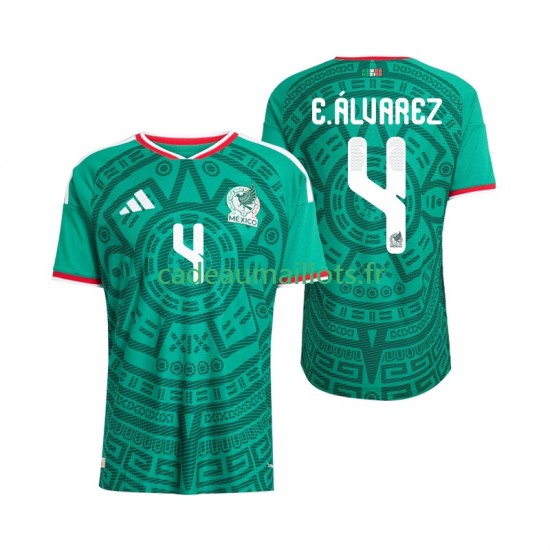 Mexique Maillot avec flocage Edson Alvarez 4 Domicile Coupe du Monde 2026 ,Homme MC