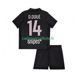 Paris Saint-Germain Maillot avec flocage Desire Doue 14 4ème 2025-2026 ,Tenue Enfant MC