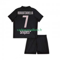 Paris Saint-Germain Maillot avec flocage Khvicha Kvaratskhelia 7 4ème 2025-2026 ,Tenue Enfant MC