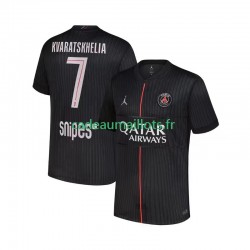 Paris Saint-Germain Maillot avec flocage Khvicha Kvaratskhelia 7 4ème 2025-2026 ,Homme MC