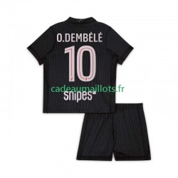 Paris Saint-Germain Maillot avec flocage Ousmane Dembele 10 4ème 2025-2026 ,Tenue Enfant MC
