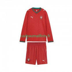 Portugal Maillot avec flocage Domicile Coupe du Monde 2026 ,Tenue Enfant ML