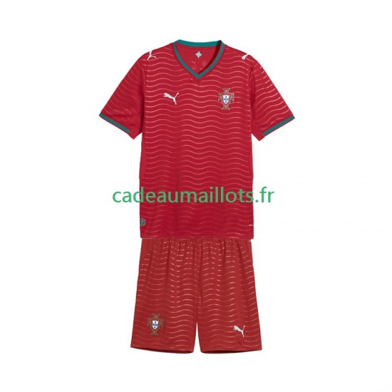 Portugal Maillot avec flocage Domicile Coupe du Monde 2026 ,Tenue Enfant MC