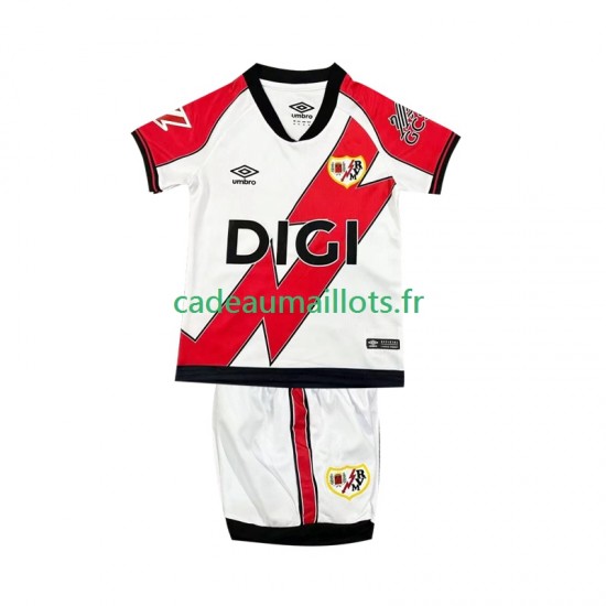 Rayo Vallecano Maillot avec flocage Domicile 2025-2026 ,Tenue Enfant MC