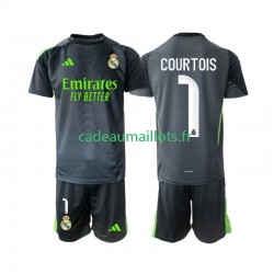 Real Madrid Maillot avec flocage Thibaut Courtois 1 Gardien 3ème 2025-2026 ,Tenue Enfant MC