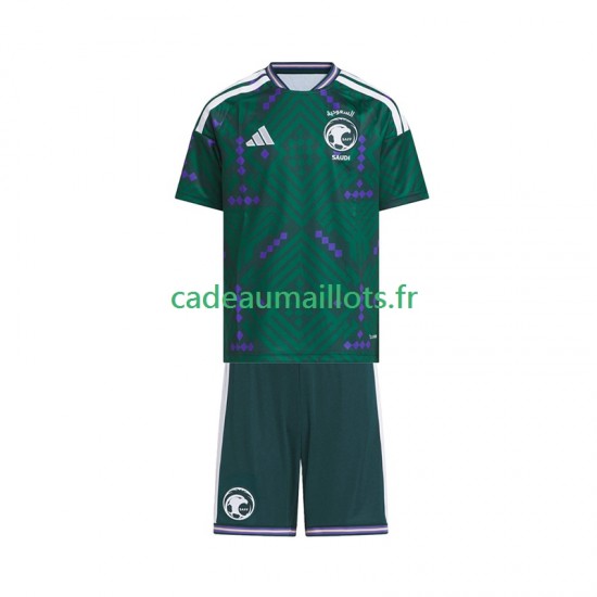 Arabie saoudite Maillot avec flocage Domicile Coupe du Monde 2026 ,Tenue Enfant MC