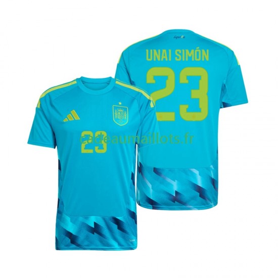 Espagne Maillot avec flocage Unai Simon 23 Gardien Domicile Coupe du Monde 2026 ,Homme MC