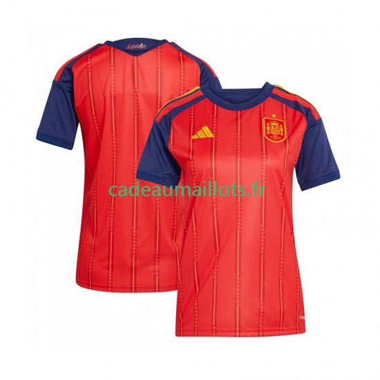 Espagne Maillot avec flocage Domicile Coupe du Monde 2026 ,Femme MC