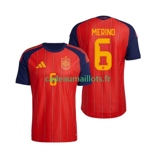 Espagne Maillot avec flocage Mikel Merino 6 Domicile Coupe du Monde 2026 ,Homme MC