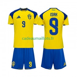 Suède Maillot avec flocage Alexander Isak 9 Domicile 2026 ,Tenue Enfant MC
