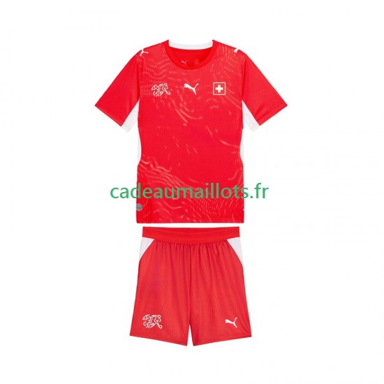 Suisse Maillot avec flocage Domicile Coupe du Monde 2026 ,Tenue Enfant MC