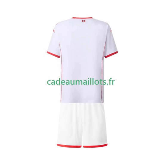 Tunisie Maillot avec flocage Extérieur 2025 ,Tenue Enfant MC