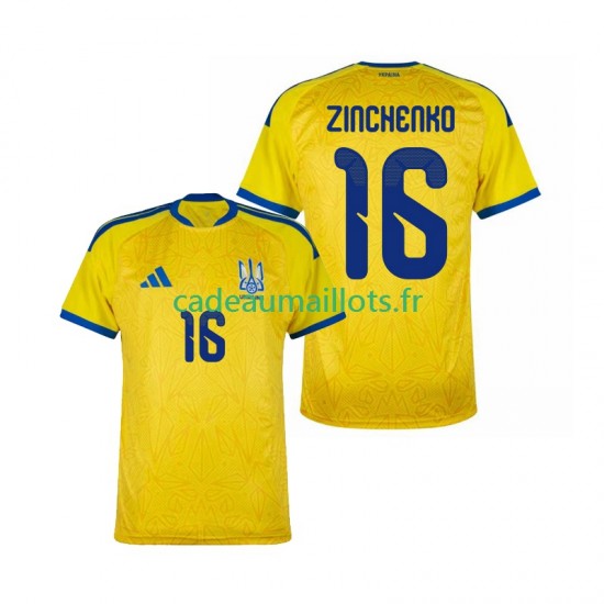 Ukraine Maillot avec flocage Oleksandr Zinchenko 16 Domicile Coupe du Monde 2026 ,Homme MC