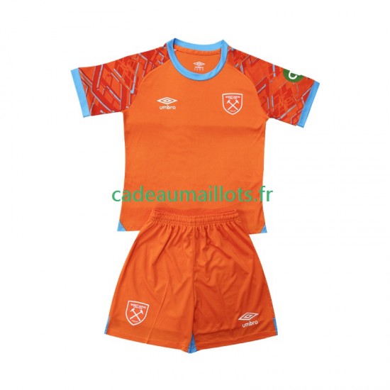 West Ham United Maillot avec flocage Gardien Extérieur 2025-2026 ,Tenue Enfant MC