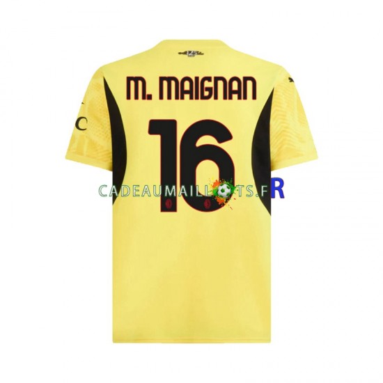 AC Milan Maillot avec flocage Mike Maignan 16 Gardien Extérieur 2024-2025 ,Homme MC