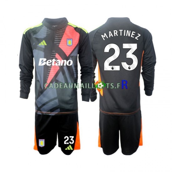 Aston Villa Maillot avec flocage Emiliano Martinez 23 Gardien Extérieur 2024-2025 ,Tenue Enfant ML