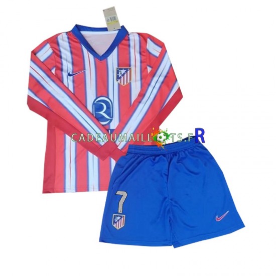 Atlético Madrid Maillot avec flocage Antoine Griezmann 7 Domicile 2024-2025 ,Tenue Enfant ML