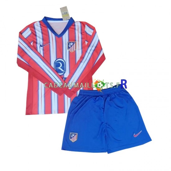 Atlético Madrid Maillot avec flocage Domicile 2024-2025 ,Tenue Enfant ML