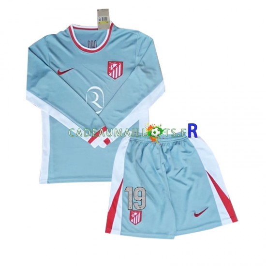 Atlético Madrid Maillot avec flocage Julian Alvarez 19 Extérieur 2024-2025 ,Tenue Enfant ML