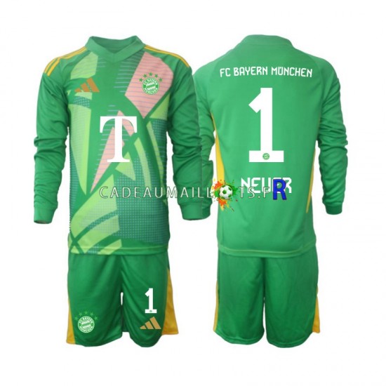 Bayern Munich Maillot avec flocage Manuel Neuer 1 Gardien 4ème 2024-2025 ,Tenue Enfant ML