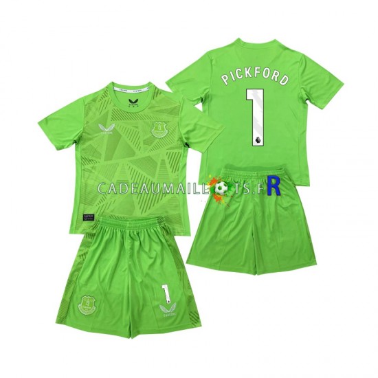 Everton Maillot avec flocage Pickford 1 Gardien Domicile 2024-2025 ,Tenue Enfant MC