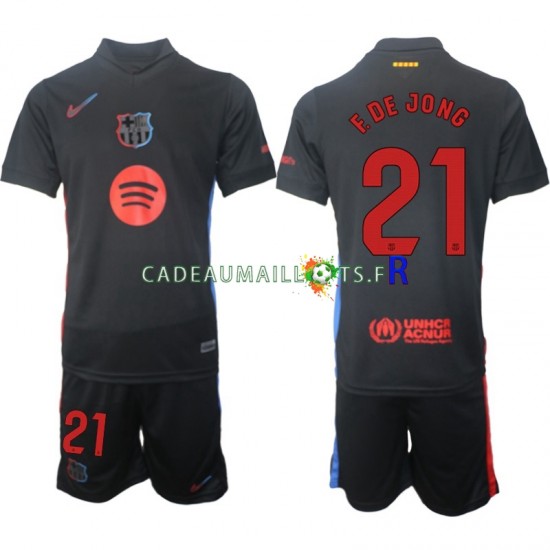 FC Barcelone Maillot avec flocage F DE JONG 21 Extérieur 2024-2025 ,Tenue Enfant MC