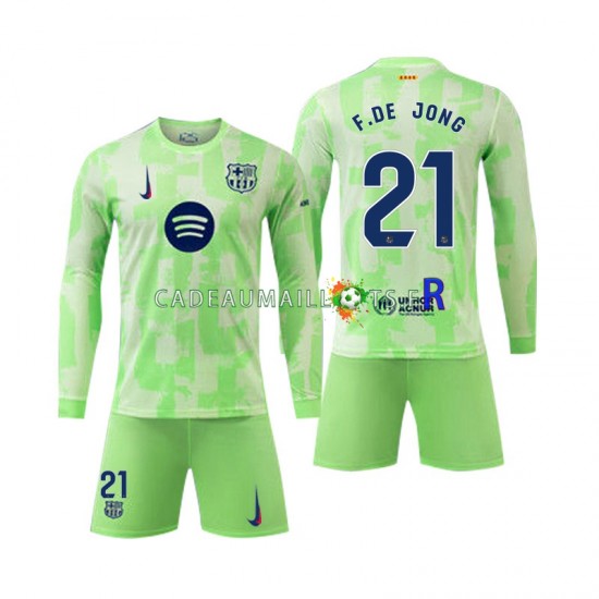 FC Barcelone Maillot avec flocage F DE JONG 21 3ème 2024-2025 ,Tenue Enfant ML