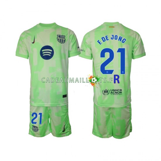 FC Barcelone Maillot avec flocage F DE JONG 21 3ème 2024-2025 ,Tenue Enfant MC