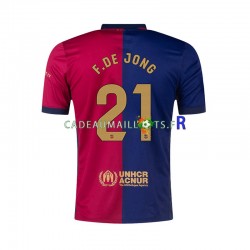 FC Barcelone Maillot avec flocage F. DE JONG 21 Domicile 2024-2025 ,Homme MC