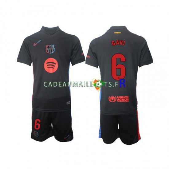 FC Barcelone Maillot avec flocage Gavi 6 Extérieur 2024-2025 ,Tenue Enfant MC