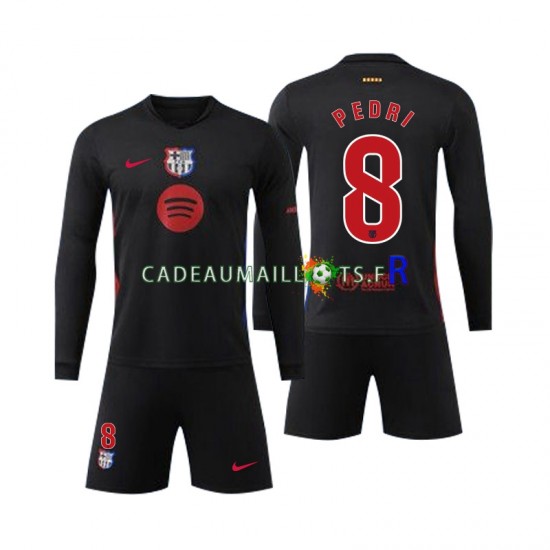 FC Barcelone Maillot avec flocage Pedri 8 Extérieur 2024-2025 ,Tenue Enfant ML