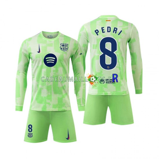 FC Barcelone Maillot avec flocage Pedri 8 3ème 2024-2025 ,Tenue Enfant ML