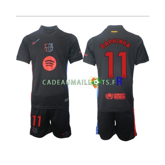 FC Barcelone Maillot avec flocage Raphinha 11 Extérieur 2024-2025 ,Tenue Enfant MC