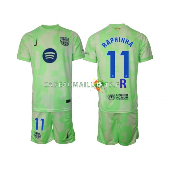 FC Barcelone Maillot avec flocage Raphinha 11 3ème 2024-2025 ,Tenue Enfant MC