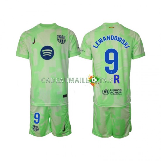 FC Barcelone Maillot avec flocage Robert Lewandowski 9 3ème 2024-2025 ,Tenue Enfant MC