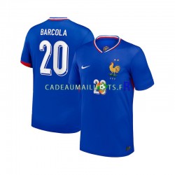 France Maillot avec flocage Bradley Barcola 20 Domicile 2024 ,Homme MC