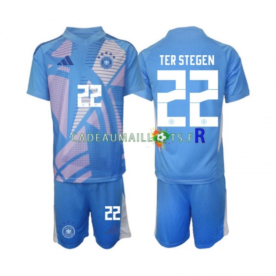 Allemagne Maillot avec flocage Ter Stegen 22 Gardien 4ème 2024-2025 ,Tenue Enfant MC