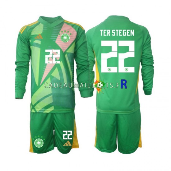 Allemagne Maillot avec flocage Ter Stegen 22 Gardien 3ème 2024-2025 ,Tenue Enfant ML