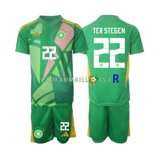 Allemagne Maillot avec flocage Ter Stegen 22 Gardien 3ème 2024-2025 ,Tenue Enfant MC