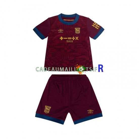 Maillot avec flocage Ipswich Town Extérieur 2024-2025 ,Tenue Enfant MC