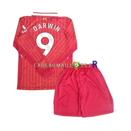 Liverpool Maillot avec flocage Darwin 9 Domicile 2024-2025 ,Tenue Enfant ML