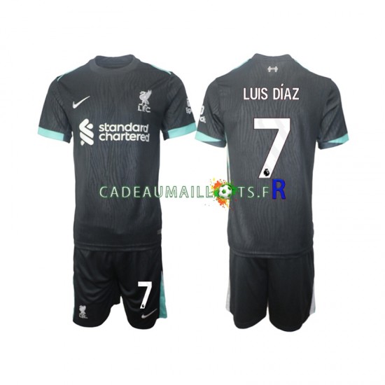 Liverpool Maillot avec flocage Luis Diaz 7 Extérieur 2024-2025 ,Tenue Enfant MC