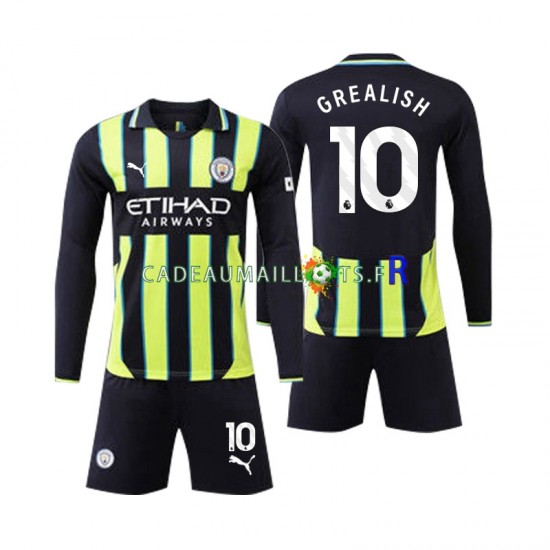 Manchester City Maillot avec flocage Jack Grealish 10 Extérieur 2024-2025 ,Tenue Enfant ML