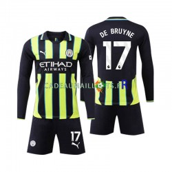 Manchester City Maillot avec flocage Kevin De Bruyne 17 Extérieur 2024-2025 ,Tenue Enfant ML Manchester City Maillot avec flocage Kevin De Bruyne 17 Extérieur 2024-2025 ,Tenue Enfant ML