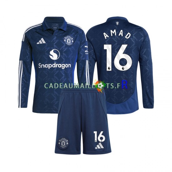 Manchester United Maillot avec flocage Amad 16 Domicile 2024-2025 ,Tenue Enfant ML